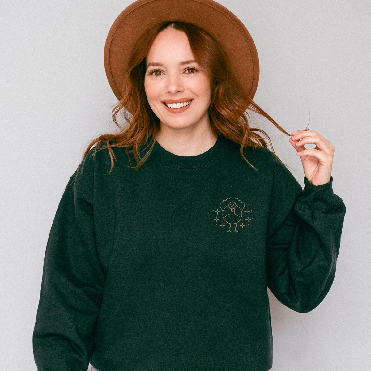 Embroidered Turkey Sparkles -  Women's Sweatshirt