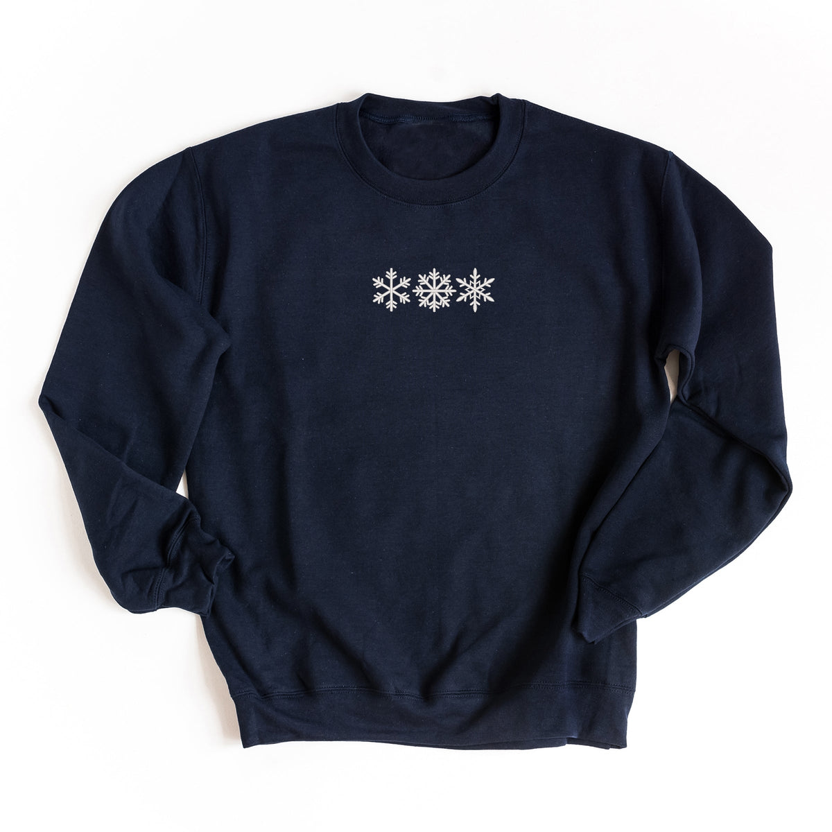 Embroidered 3 Snowflakes - Women's Graphic Sweatshirt