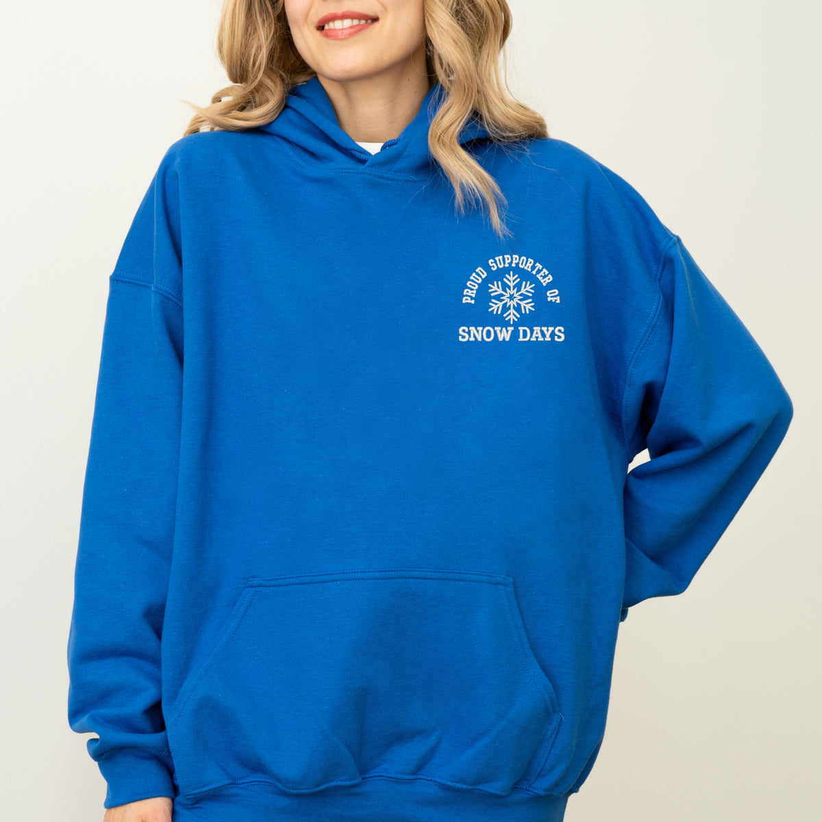 Embroidered Proud Supporter Snow Days - Women's Graphic Hoodie
