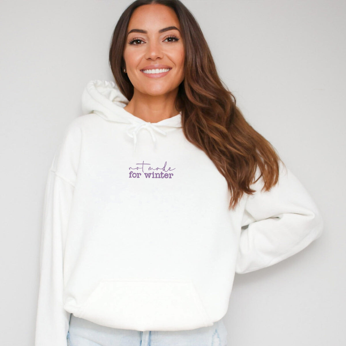Embroidered Not Made For Winter - Women's Graphic Hoodie