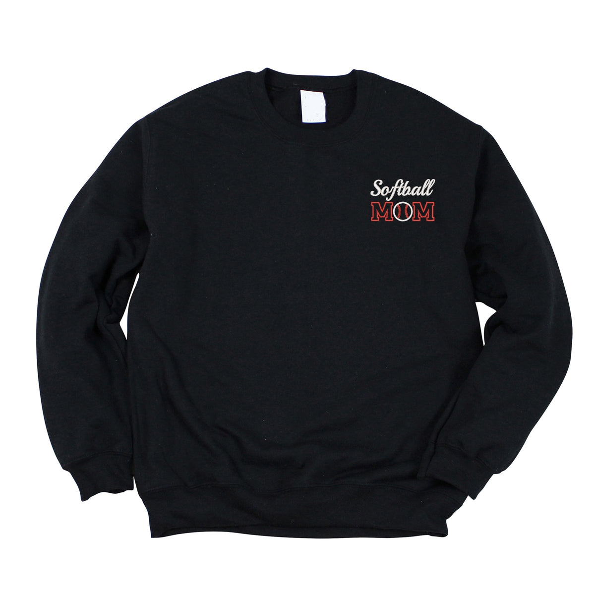 Embroidered Softball Mom - Women's Graphic Sweatshirt