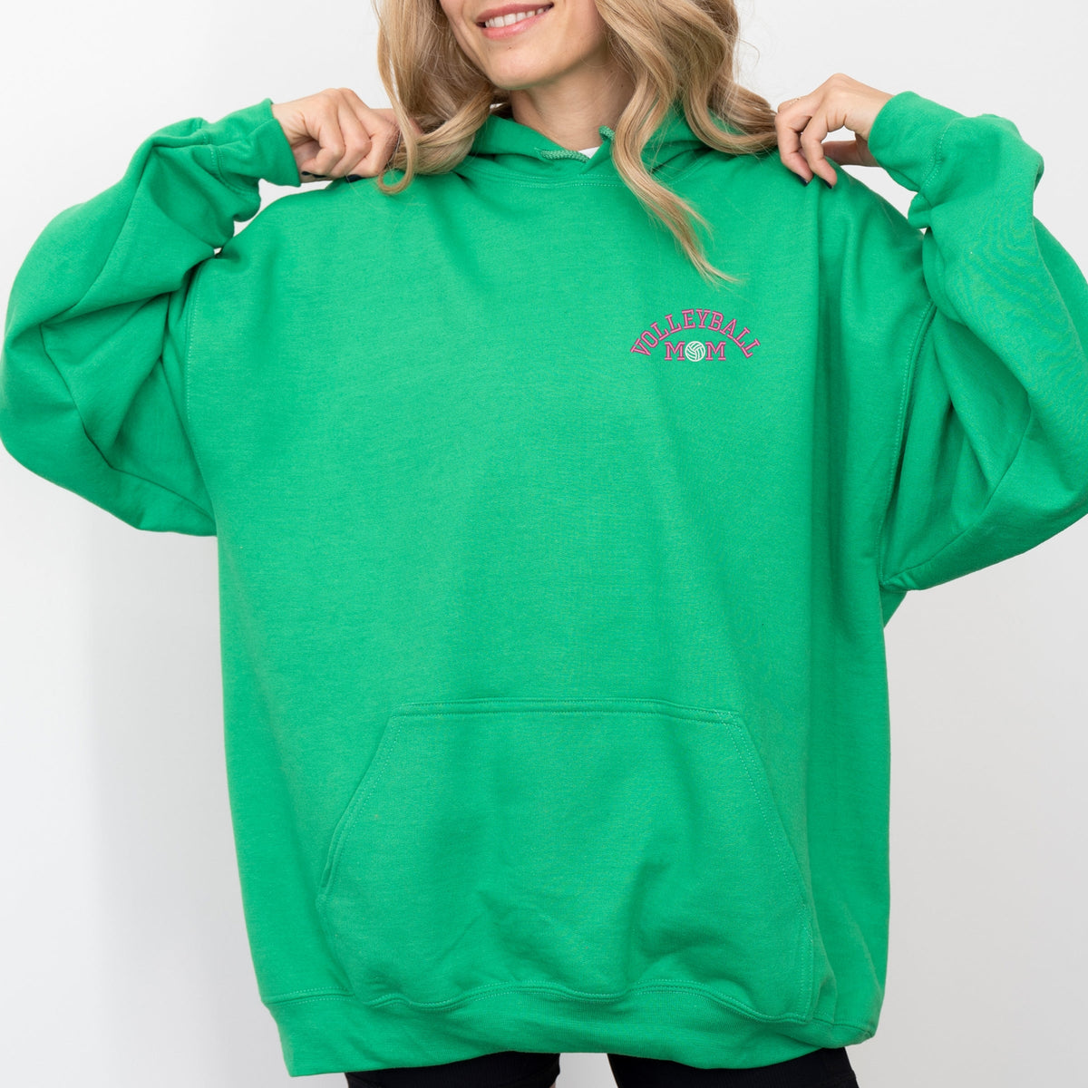 Embroidered Volleyball Mom - Women's Graphic Hoodie