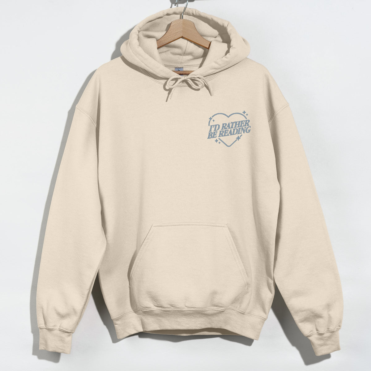 Embroidered I'd Rather Be Reading - Women's Graphic Hoodie
