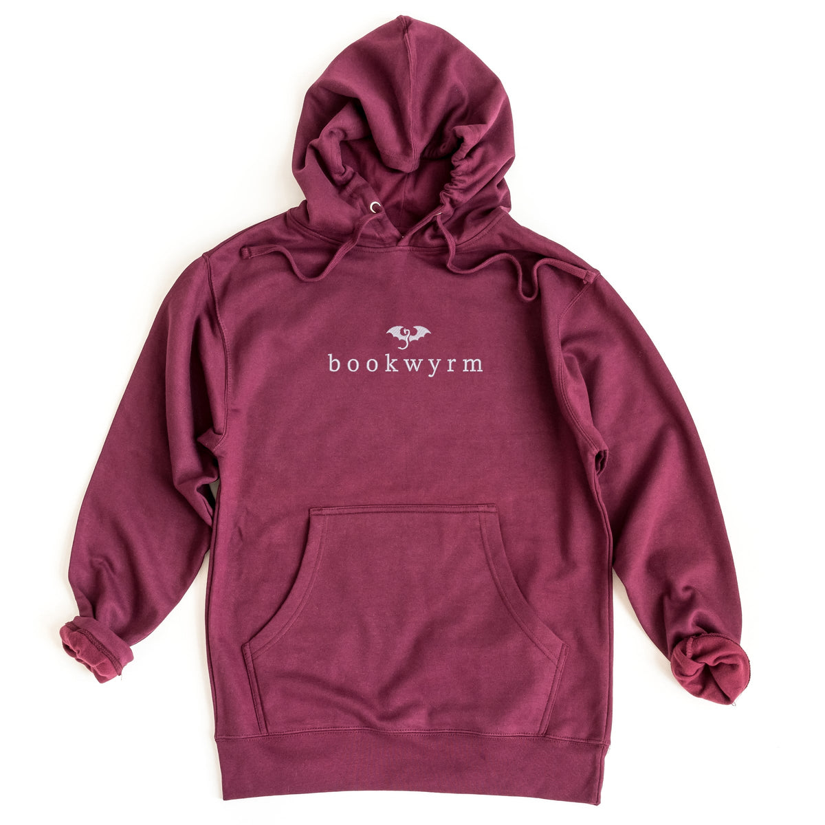 Embroidered Bookwyrm - Women's Graphic Hoodie