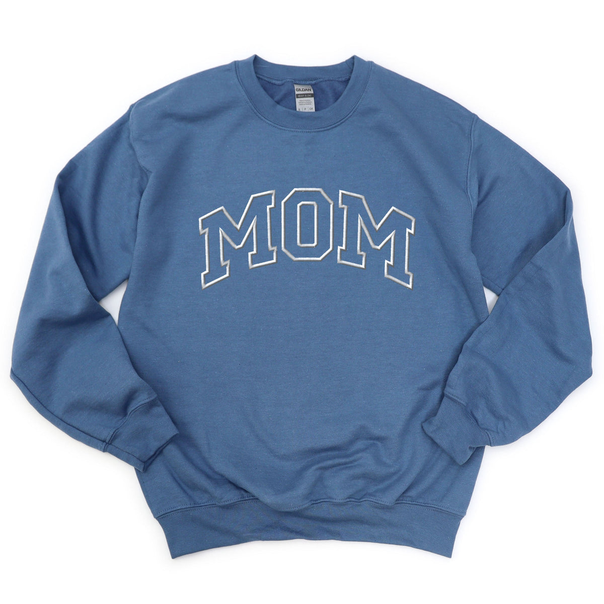 Embroidered Mom Varsity Outline - Women's Graphic Sweatshirt