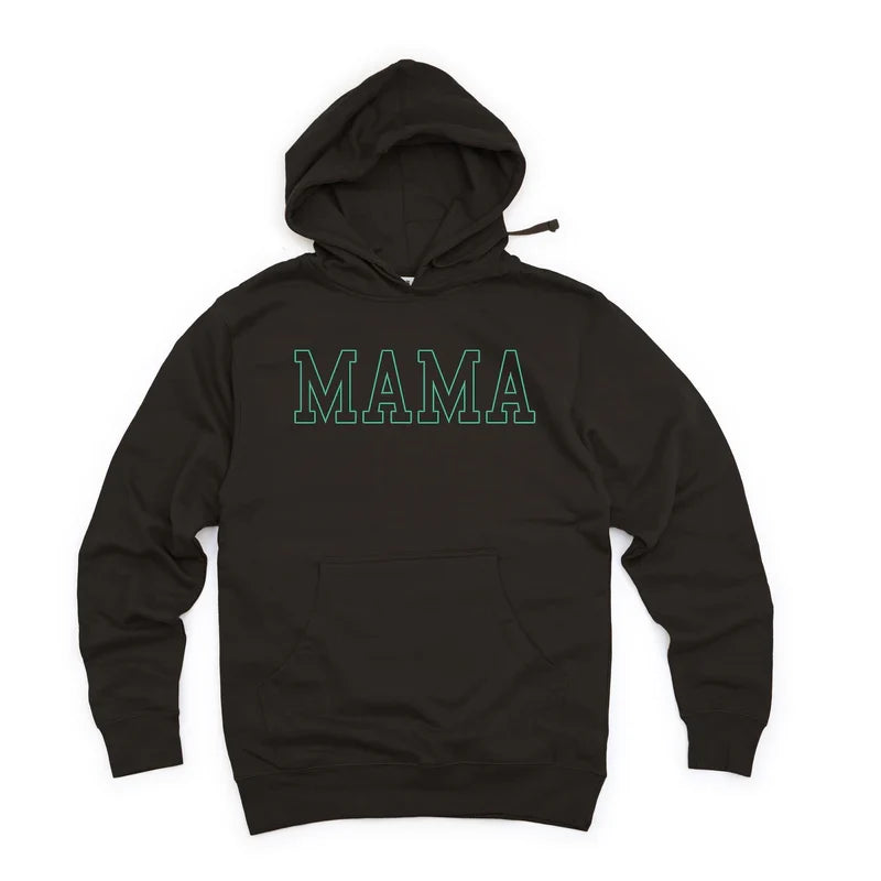 Embroidered Thin Mama Outline - Women's Graphic Hoodie