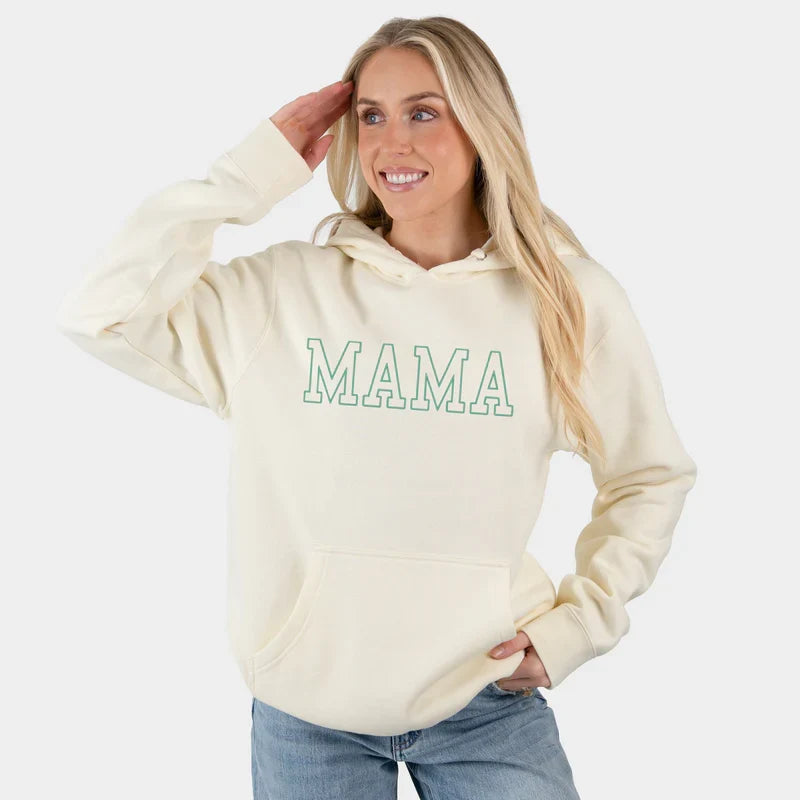Embroidered Thin Mama Outline - Women's Graphic Hoodie