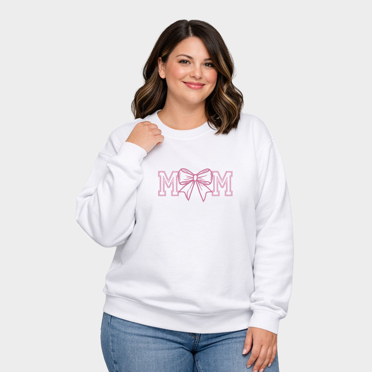 Coquette Bow Mom -  Women's Plus Sized Graphic Sweatshirt