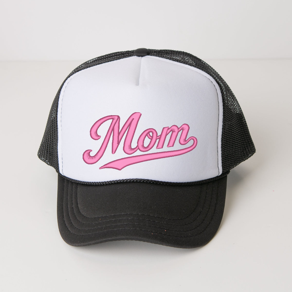 Embroidered Mom Retro - Women's Graphic Foam Trucker Hat