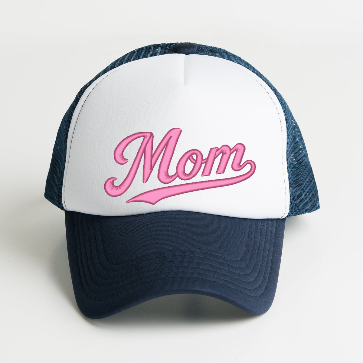 Embroidered Mom Retro - Women's Graphic Foam Trucker Hat