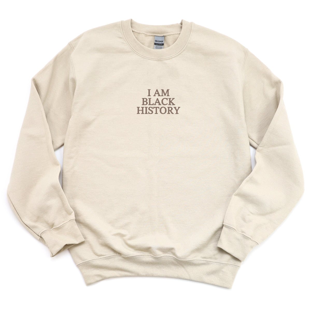 Embroidered I Am Black History - Women's Graphic Sweatshirt