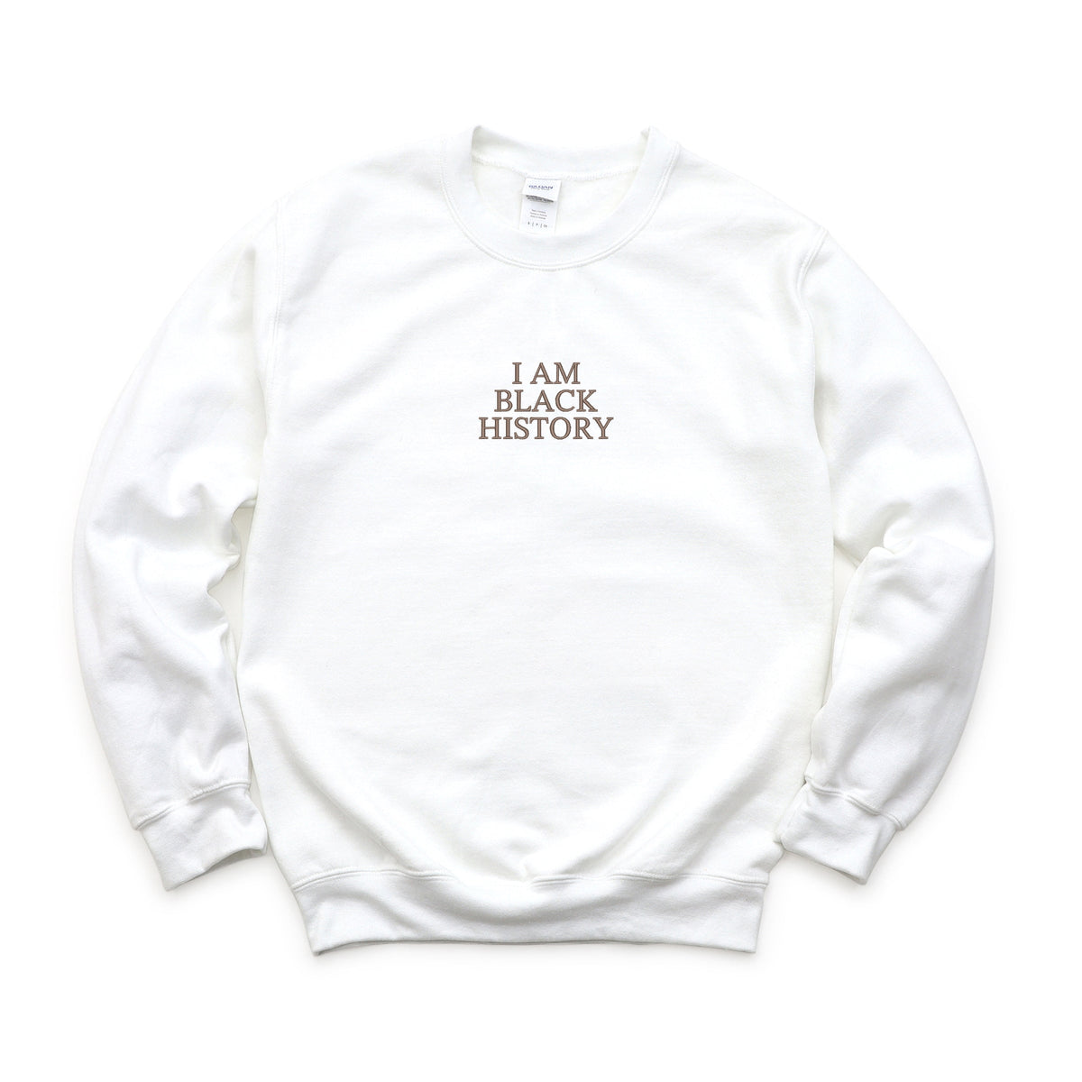 Embroidered I Am Black History - Women's Graphic Sweatshirt