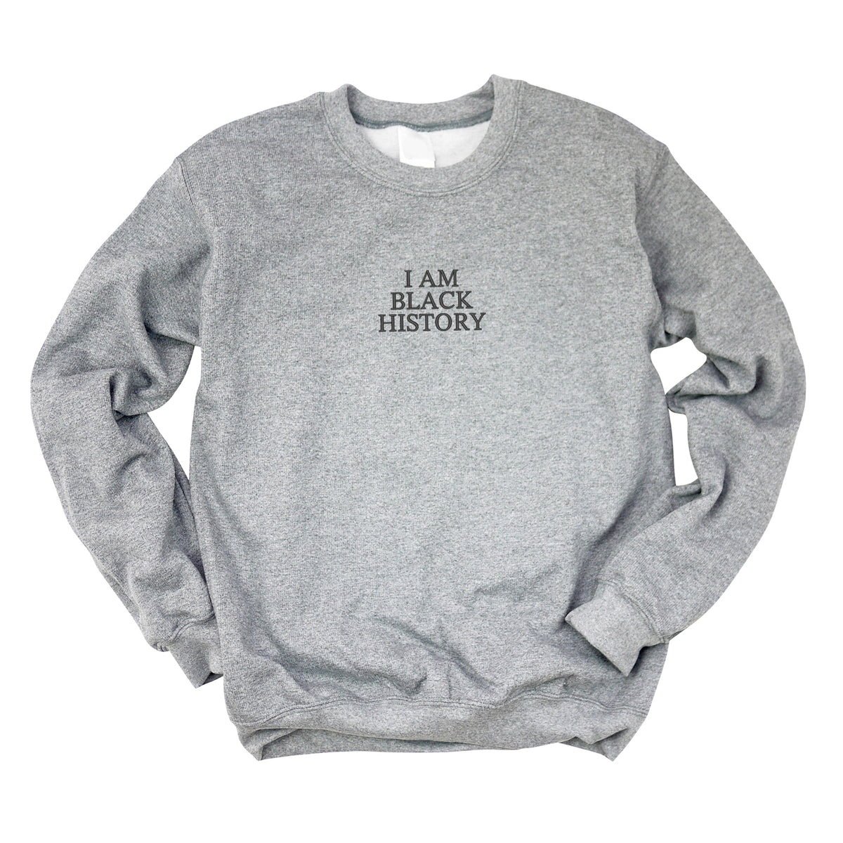 Embroidered I Am Black History - Women's Graphic Sweatshirt