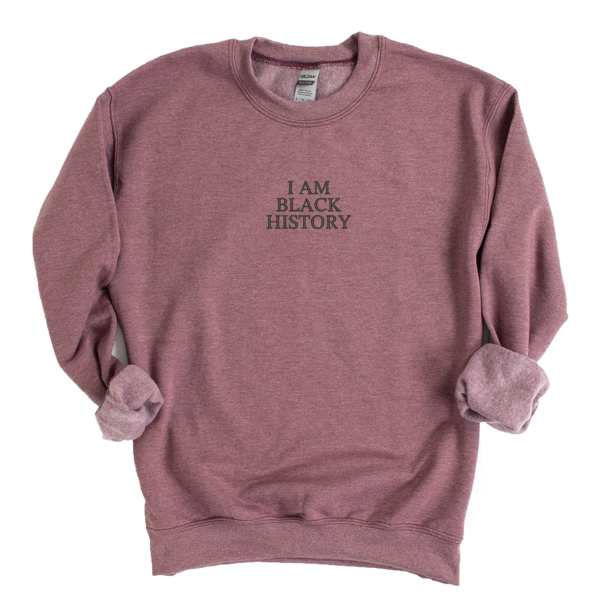 Embroidered I Am Black History - Women's Graphic Sweatshirt