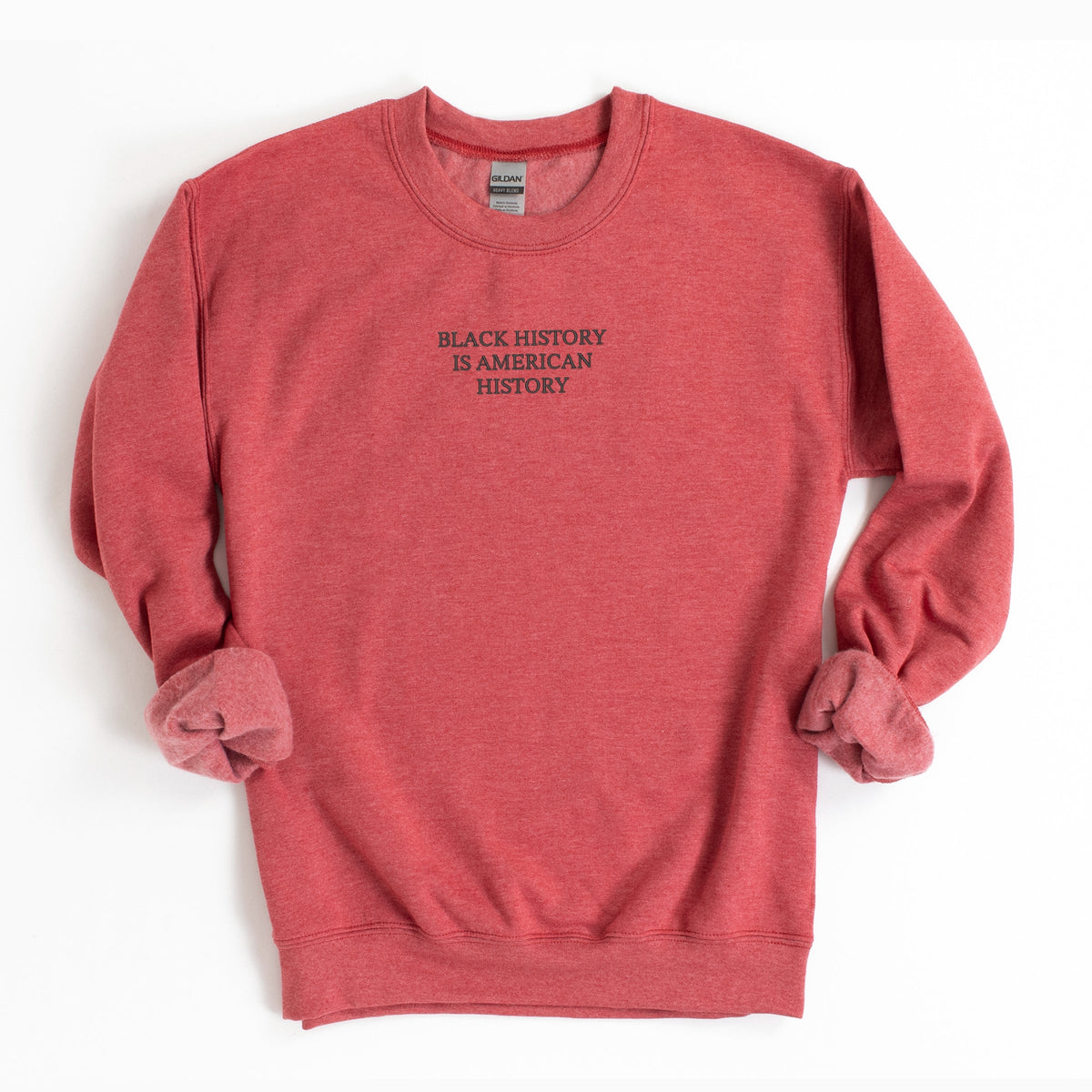 Embroidered Black History Is American History - Women's Graphic Sweatshirt