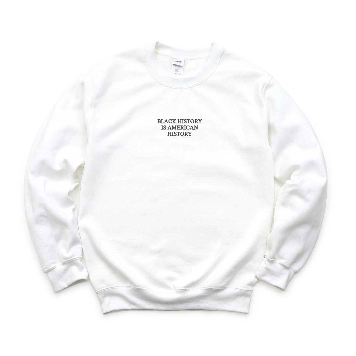 Embroidered Black History Is American History - Women's Graphic Sweatshirt