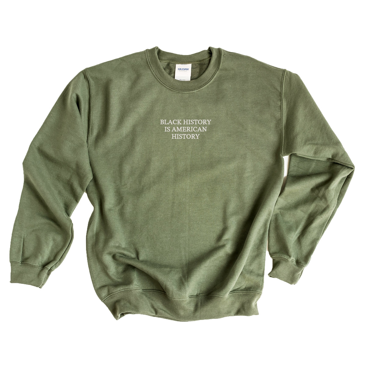 Embroidered Black History Is American History - Women's Graphic Sweatshirt