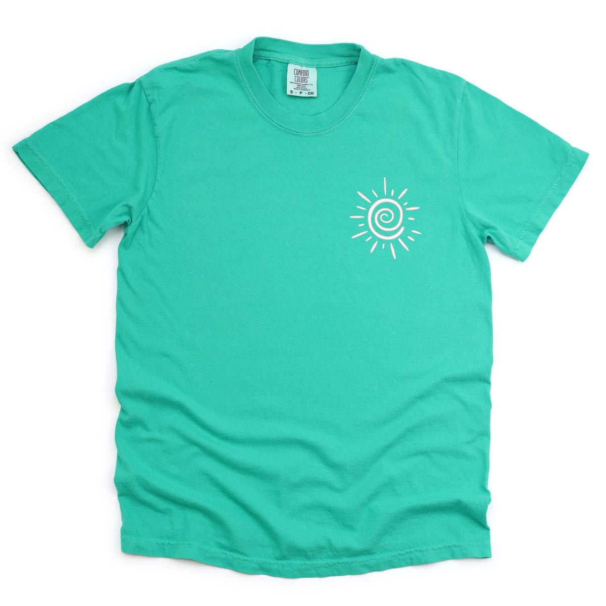Embroidered Summer Sun - Women's Garment Dyed Graphic T-Shirt