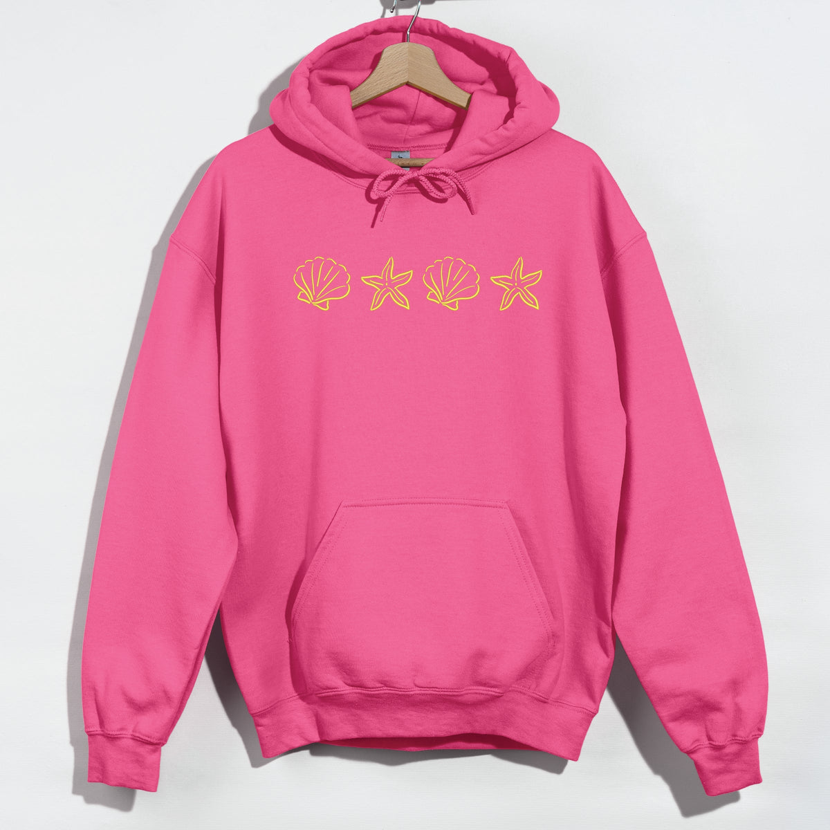 Embroidered Starfish and Shells - Women's Graphic Hoodie
