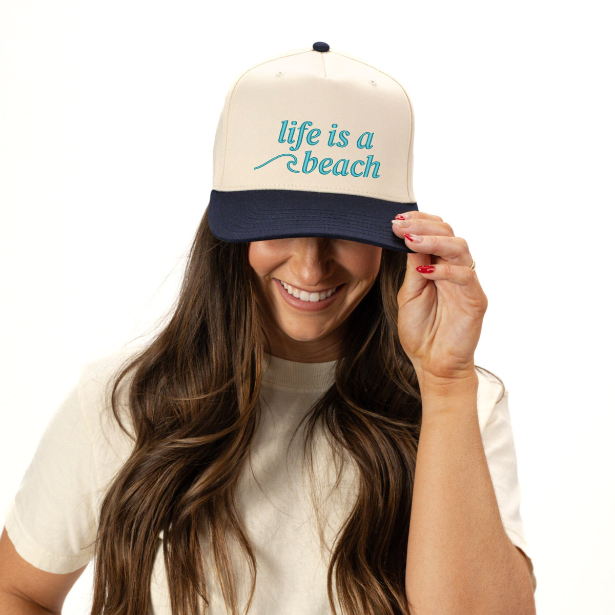Life Is A Beach Wave - Women's Canvas Trucker Hat