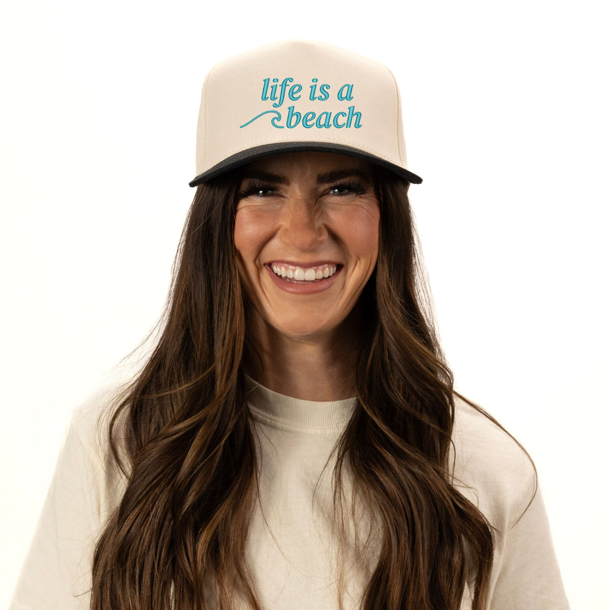 Life Is A Beach Wave - Women's Canvas Trucker Hat