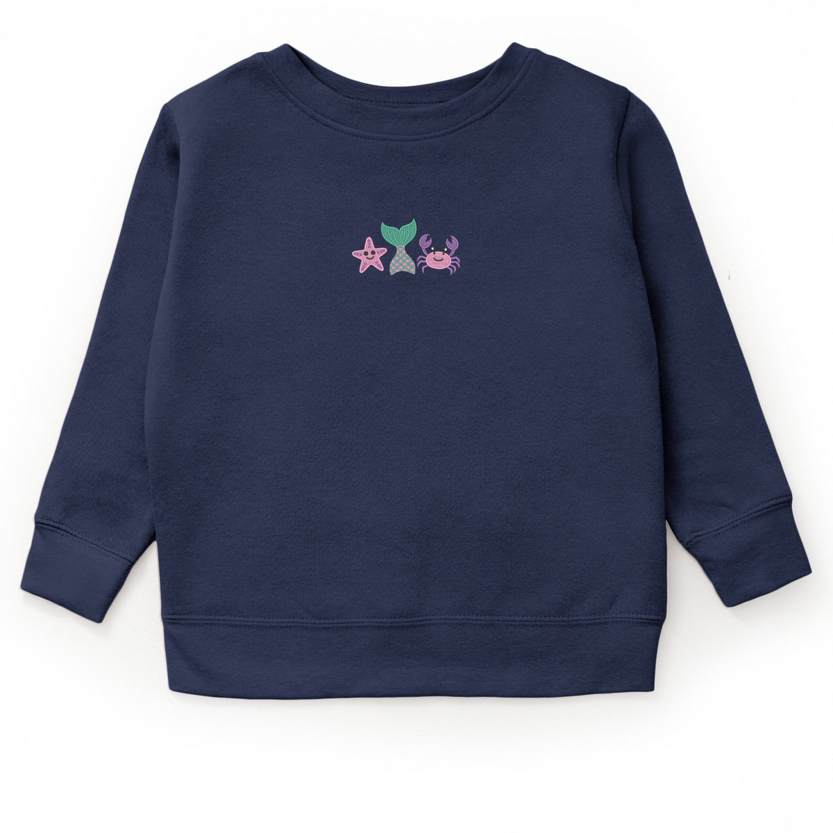 Embroidered Crab Starfish Tail - Youth Graphic Sweatshirt