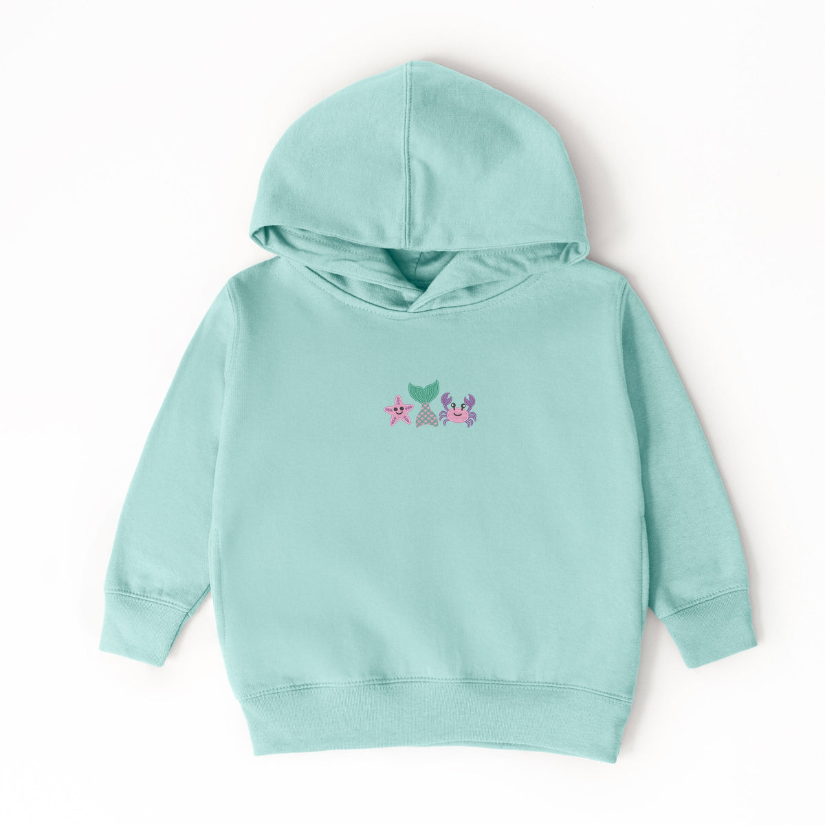 Embroidered Crab Starfish Tail - Toddler Hoodie