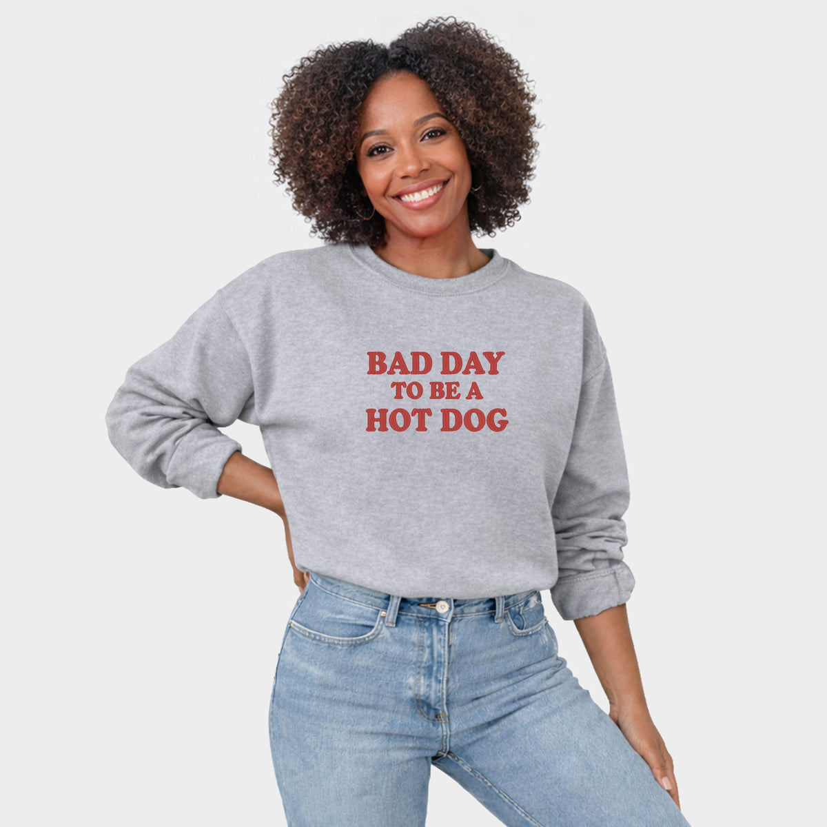 Bad Day To Be A Hot Dog - Women's Graphic Sweatshirt