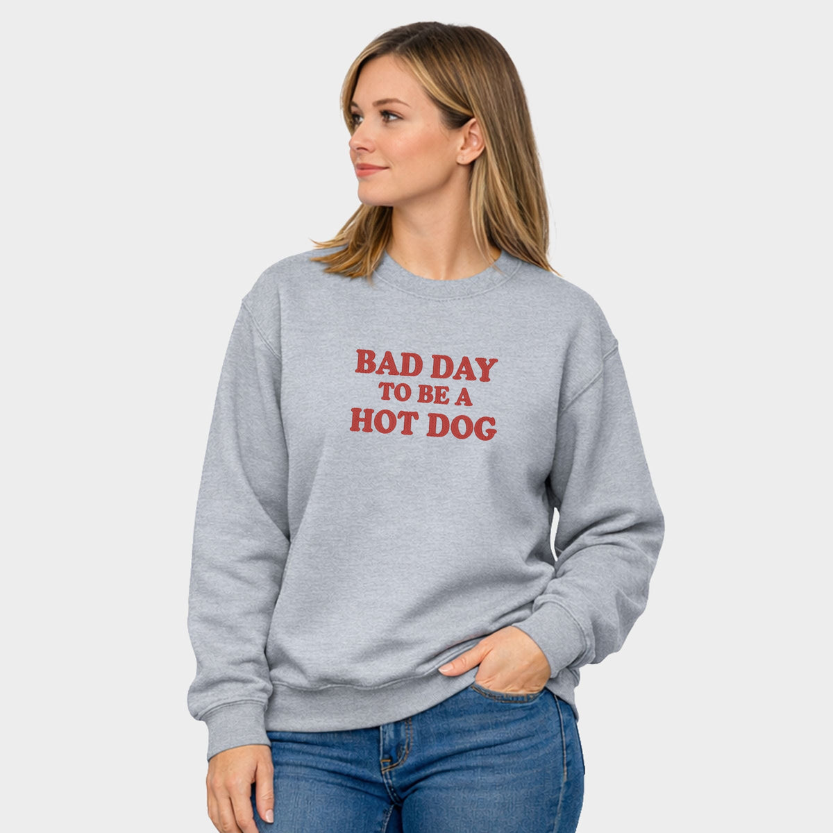 Bad Day To Be A Hot Dog - Women's Graphic Sweatshirt