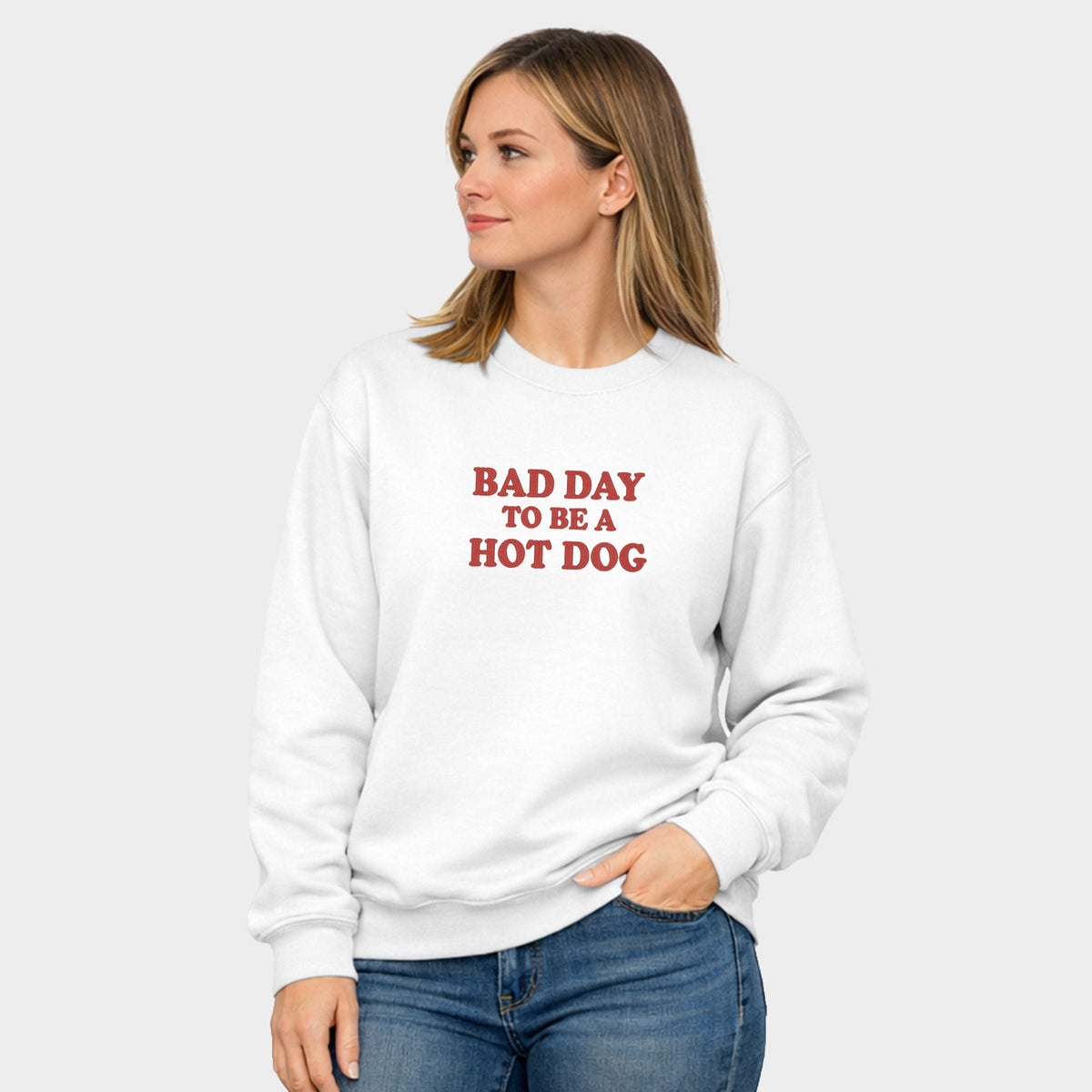 Bad Day To Be A Hot Dog - Women's Graphic Sweatshirt