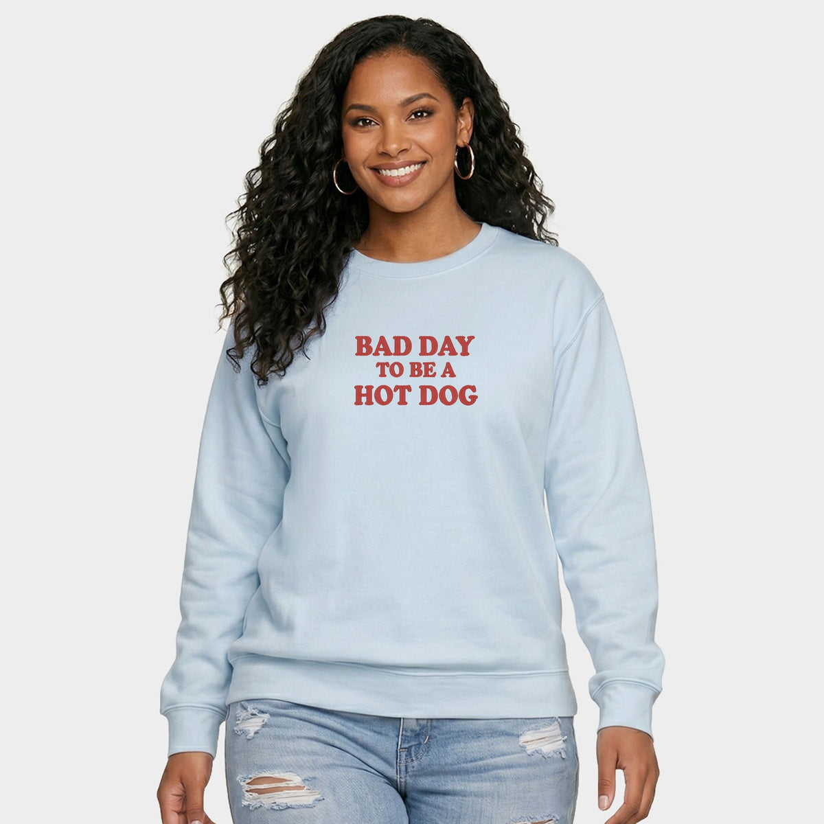 Bad Day To Be A Hot Dog - Women's Graphic Sweatshirt