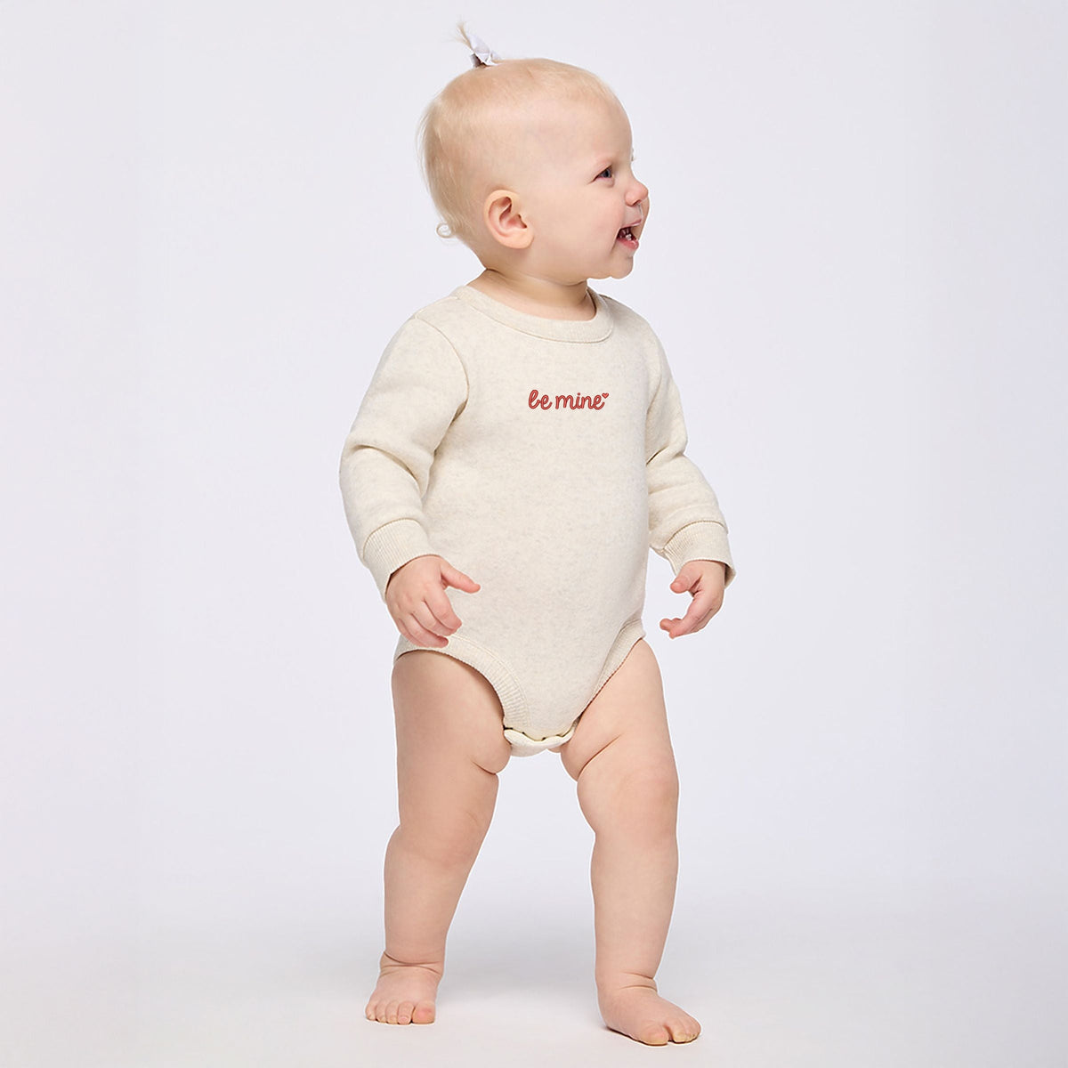 Embroidered Be Mine Heart - Infant Fleece BodySuit