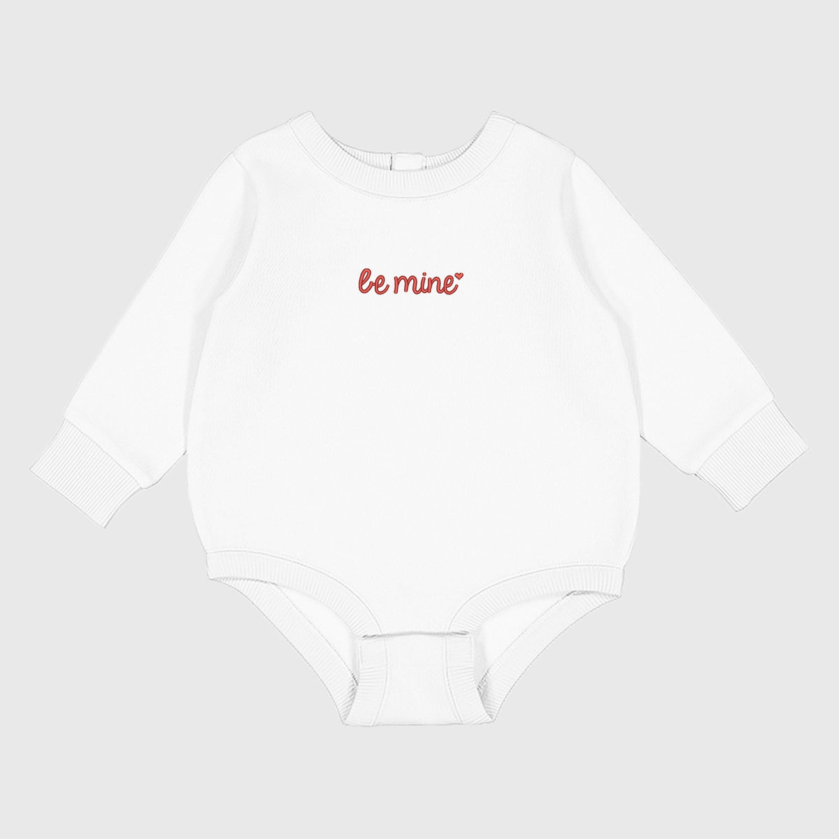 Embroidered Be Mine Heart - Infant Fleece BodySuit