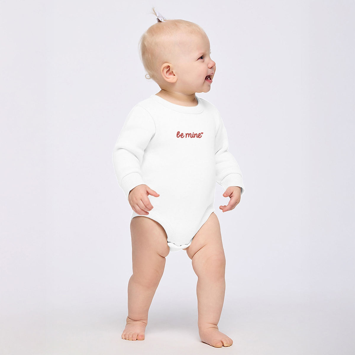 Embroidered Be Mine Heart - Infant Fleece BodySuit