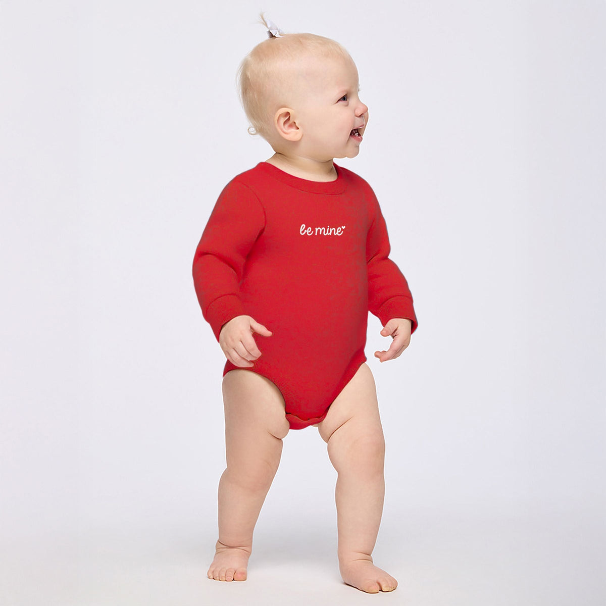Embroidered Be Mine Heart - Infant Fleece BodySuit