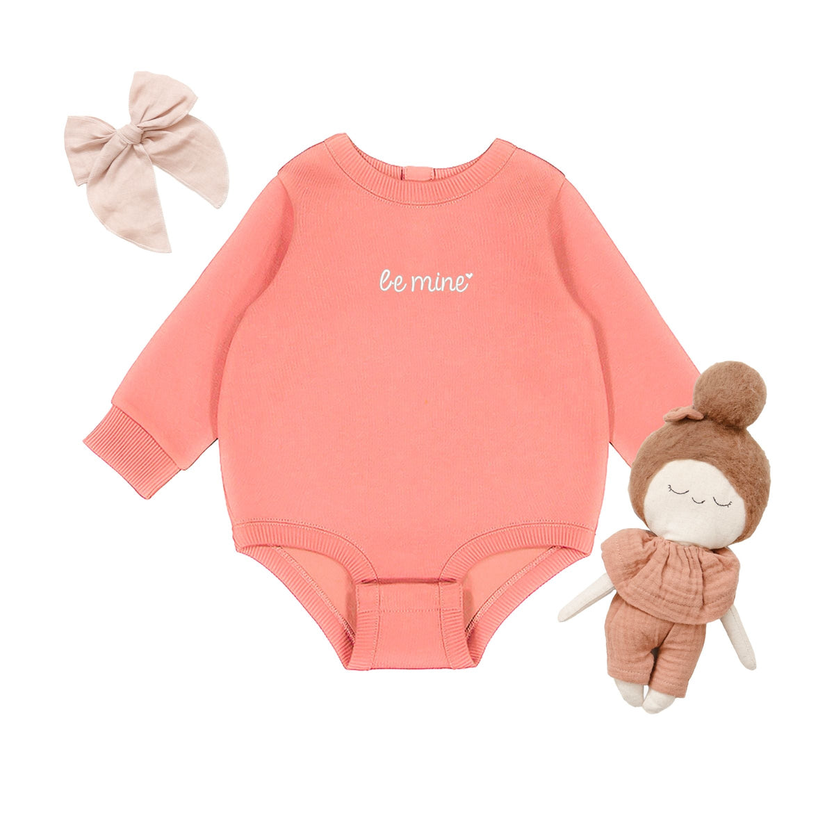 Embroidered Be Mine Heart - Infant Fleece BodySuit