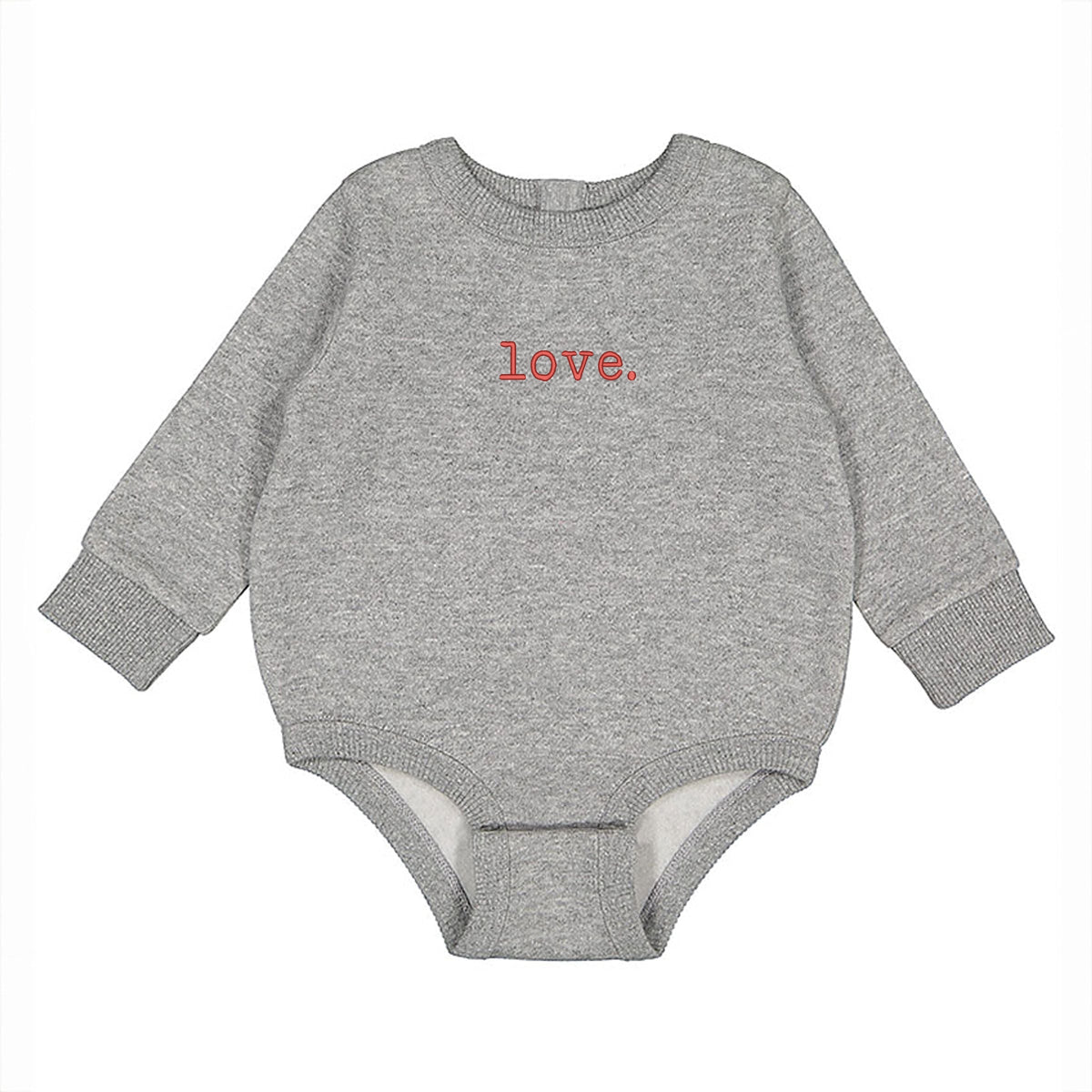 Embroidered Love Typewriter - Infant Fleece BodySuit