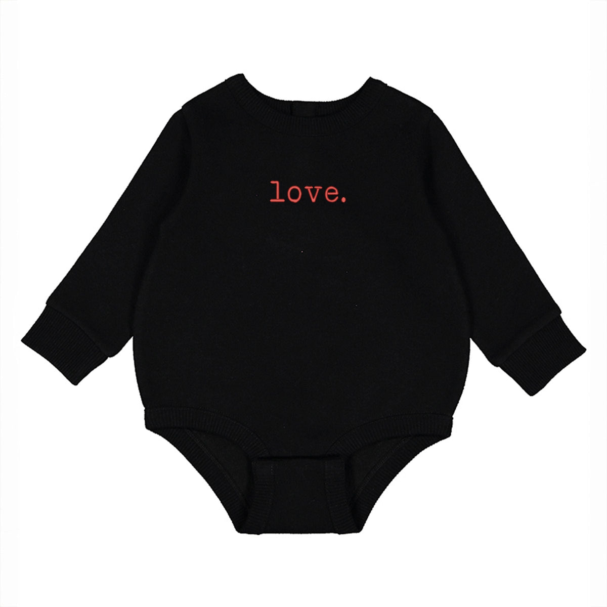 Embroidered Love Typewriter - Infant Fleece BodySuit