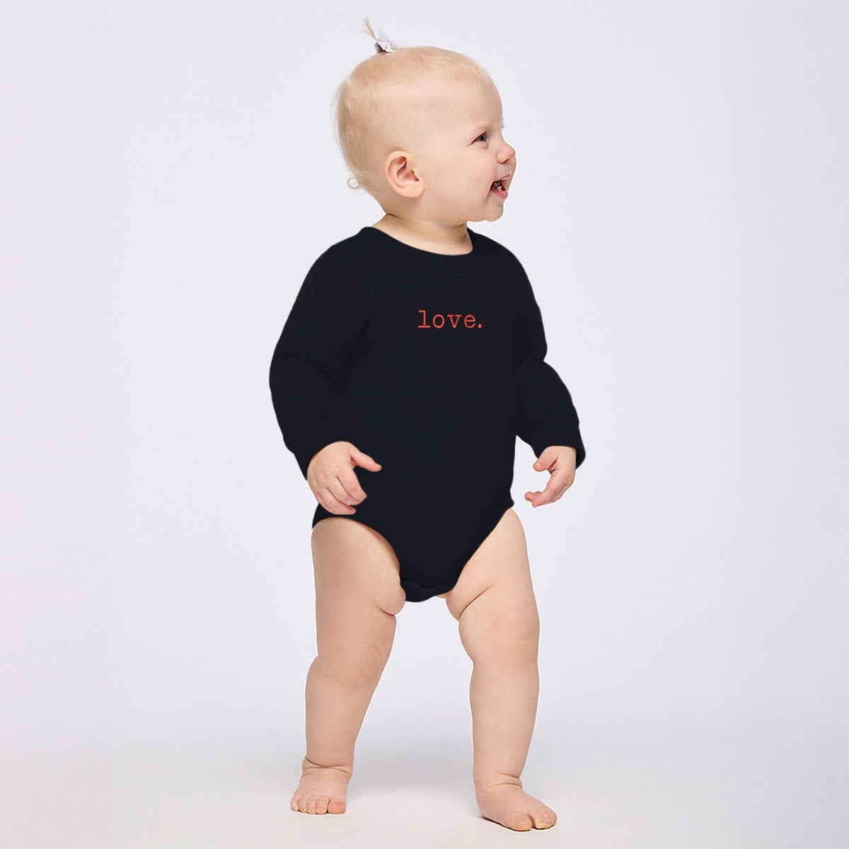 Embroidered Love Typewriter - Infant Fleece BodySuit