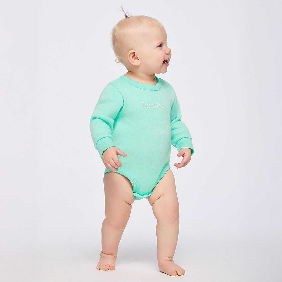 Embroidered Love Typewriter - Infant Fleece BodySuit