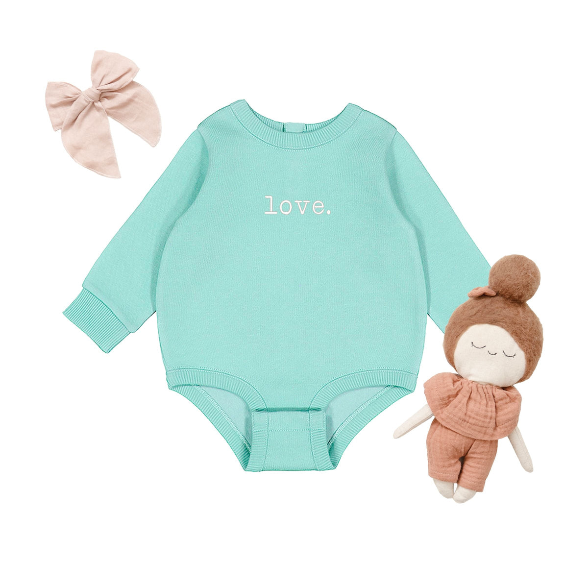 Embroidered Love Typewriter - Infant Fleece BodySuit