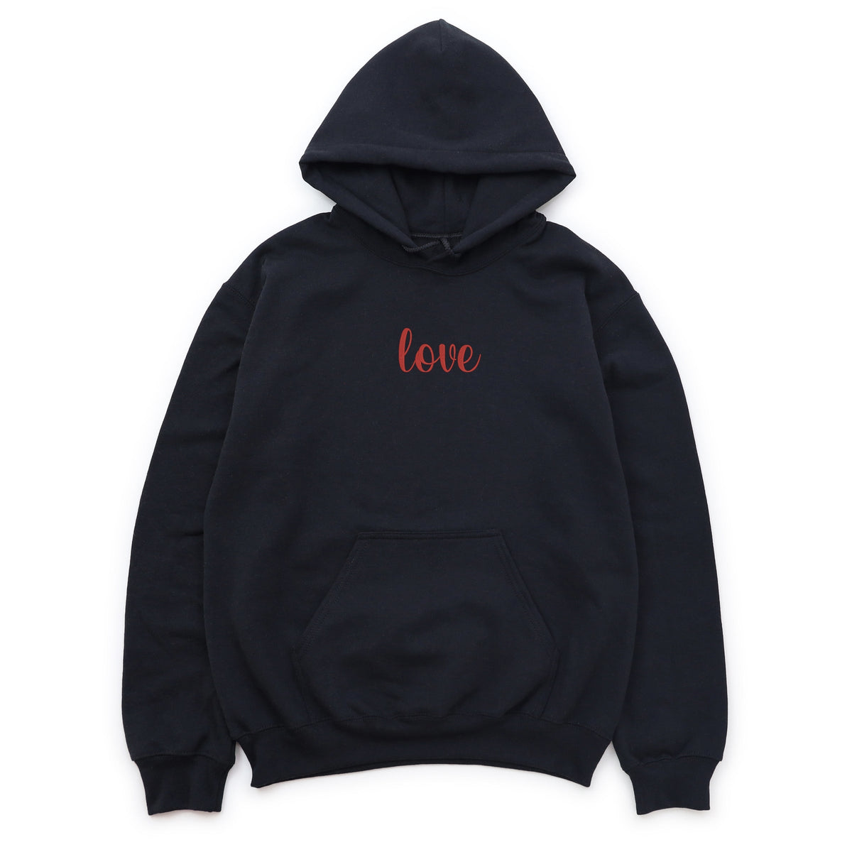 Embroidered Love Cursive - Women's Graphic Hoodie