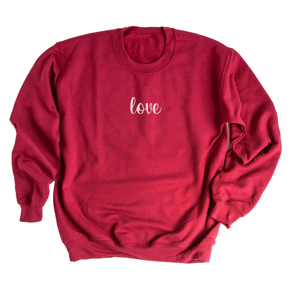 Embroidered Love Cursive - Women's Graphic Sweatshirt
