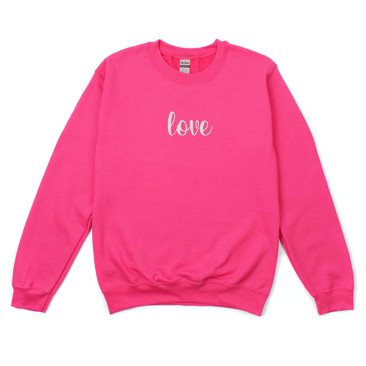 Embroidered Love Cursive - Women's Graphic Sweatshirt