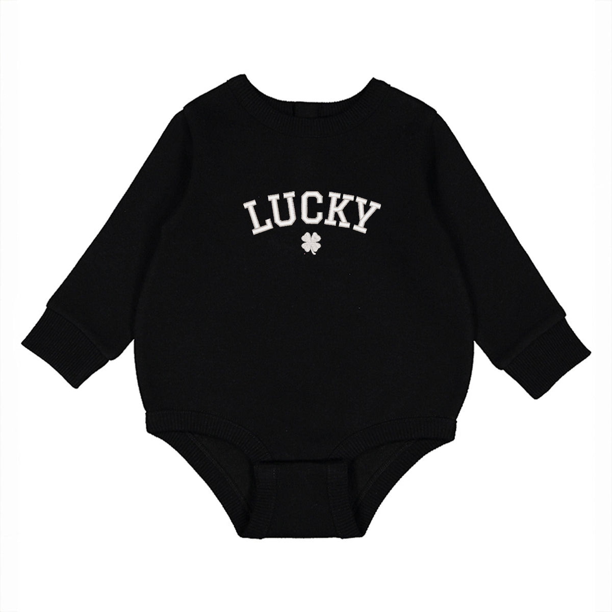 Embroidered Lucky Clover - Infant Fleece BodySuit
