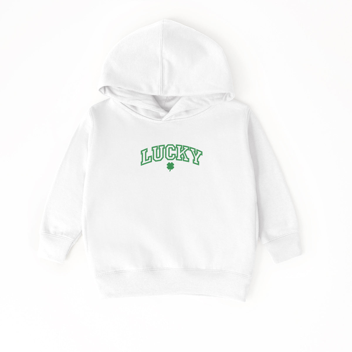 Embroidered Lucky Varsity Clover - Toddler Hoodie