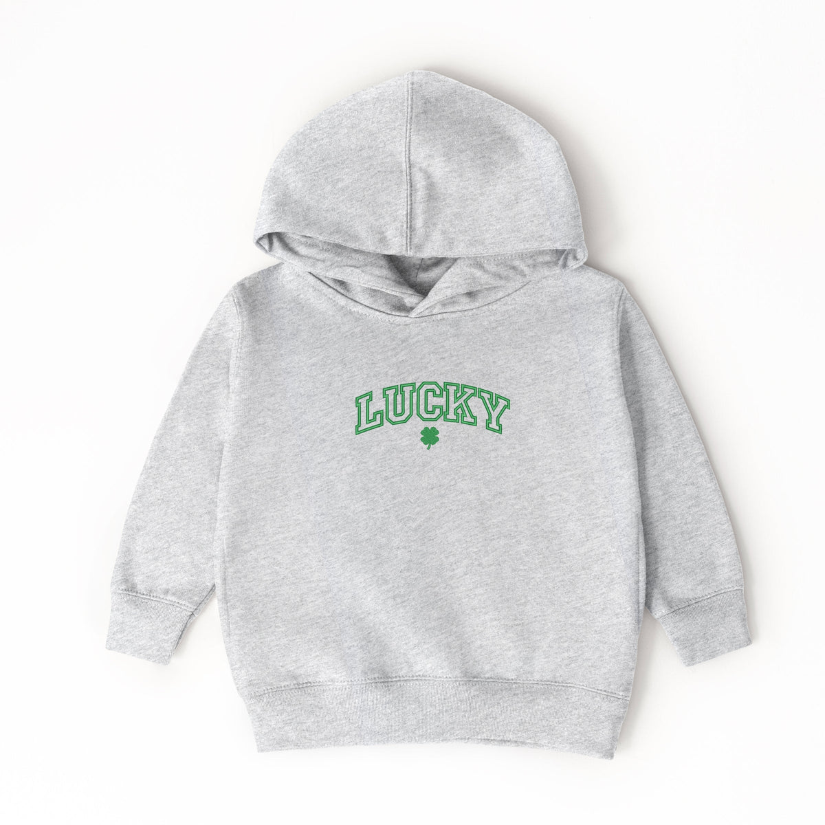 Embroidered Lucky Varsity Clover - Toddler Hoodie