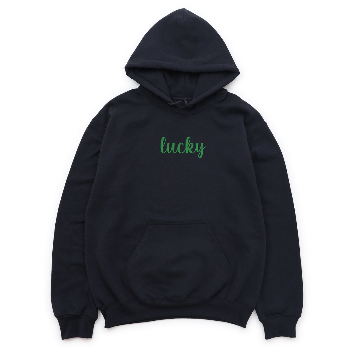 Embroidered Lucky Cursive - Women's Graphic Hoodie