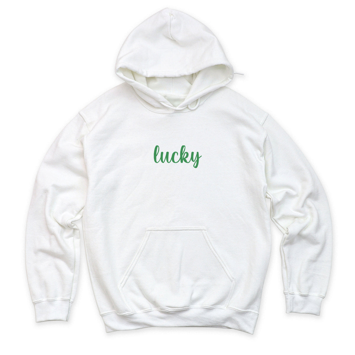 Embroidered Lucky Cursive - Women's Graphic Hoodie
