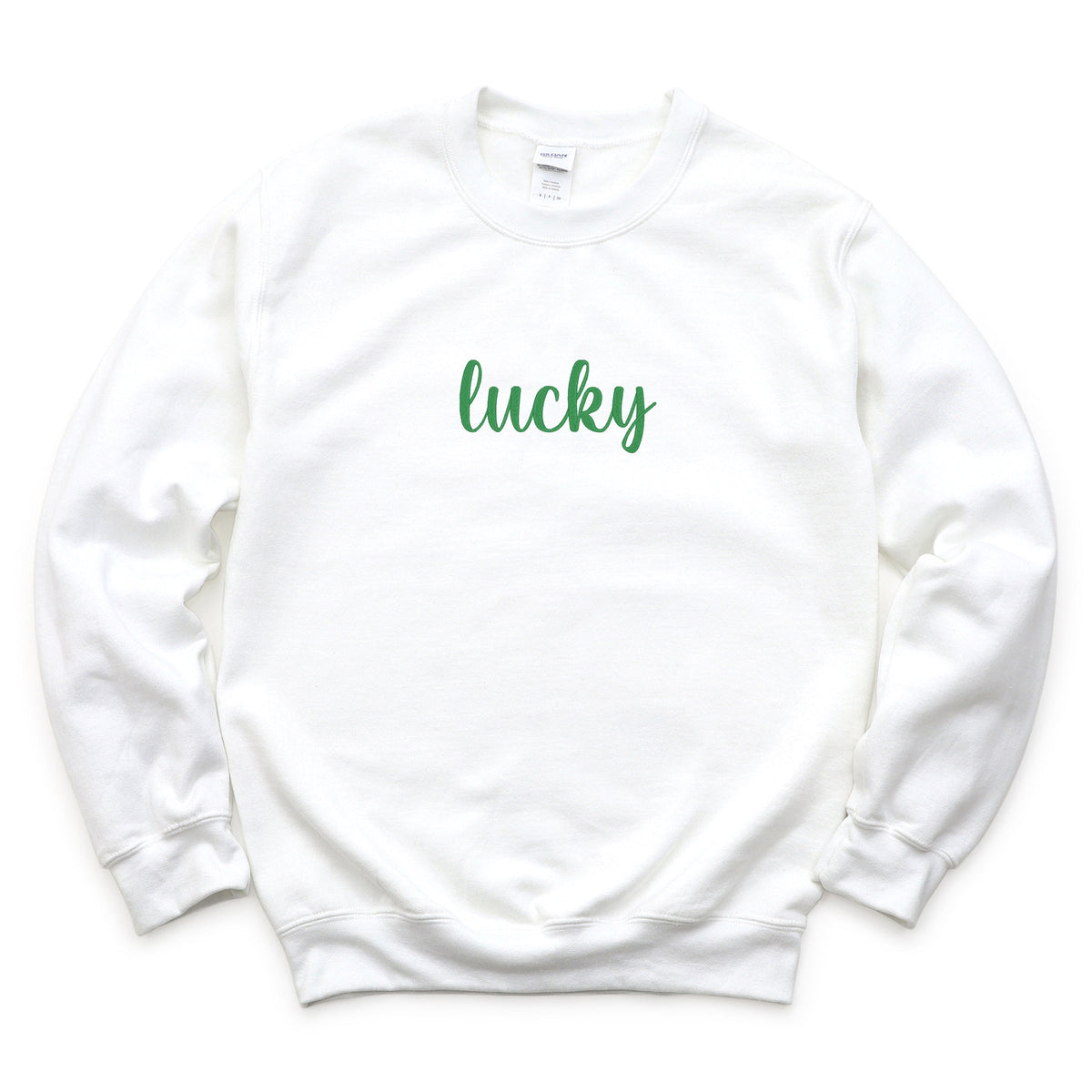Embroidered Lucky Cursive - Women's Graphic Sweatshirt